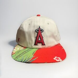 Hurley x '47 Los Angeles Angels Hat Cap Hawaiian Tropical SnapBack MLB
